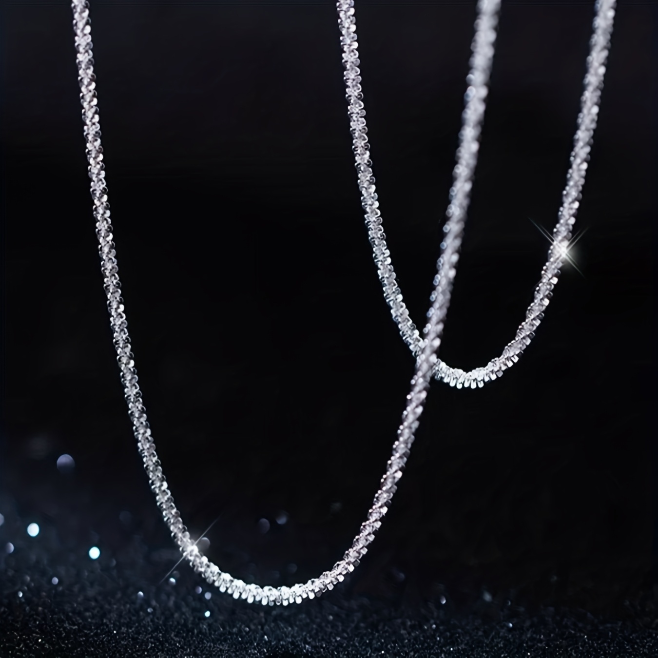 Stylish S925 Silver Necklace with Sparkling High-End Design